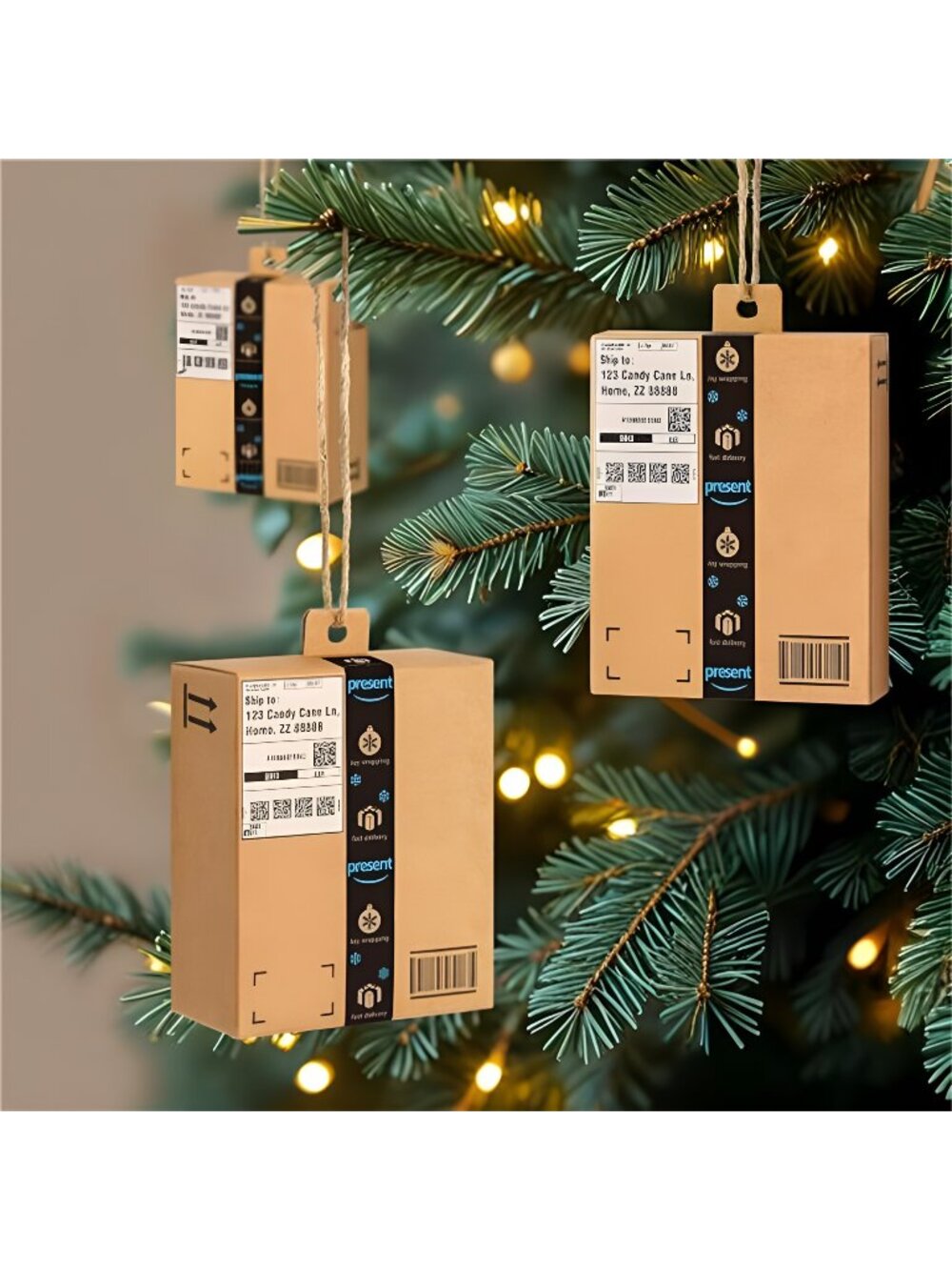 18 Pack Christmas Tree Ornaments Set Mini Package Christmas Tree Decor